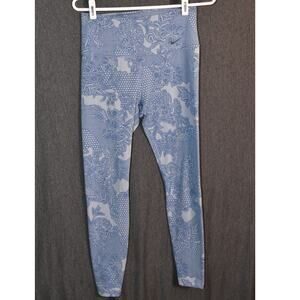 Nike Women's Medium Leggings Sculpt Victory High Rise Leggings Floral Blue